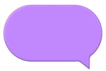 Speech bubble. Chat bubble. 3D illustration.