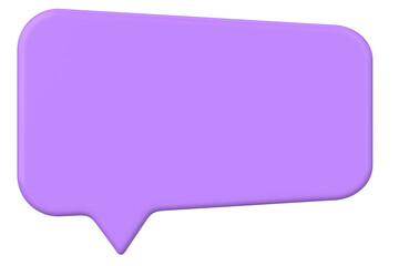 Speech bubble. Chat bubble. 3D illustration.