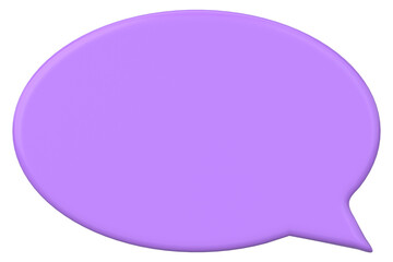 Speech bubble. Chat bubble. 3D illustration.