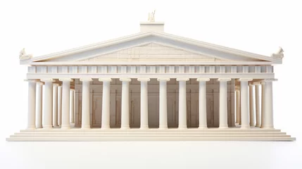 Wall murals Place of worship Ancient Greek temple on the white background. The Roman Temple of Hercules. generative ai