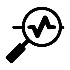 Analysis Glyph Icon Vector