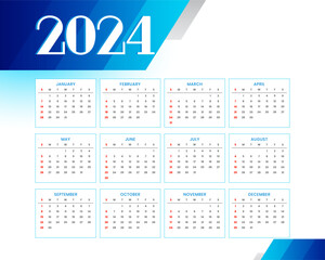 eye catching 2024 monthly calendar template manage events