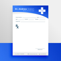 formal medical prescription pad flyer for medicines and pills