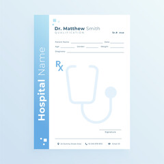professional rx prescription pad mockup for business promotion - obrazy, fototapety, plakaty