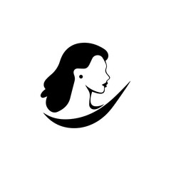 Simple woman logo design
