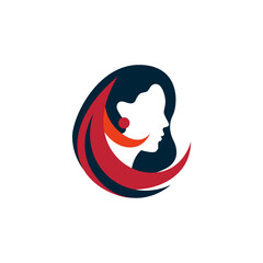 Simple woman logo design
