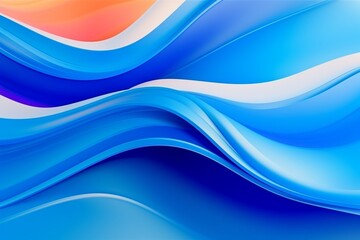 Obraz premium Generative AI : Modern colorful flow poster. Wave Liquid shape in blue color background. Art design for your design project.