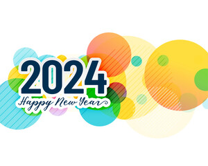 creative happy new year 2024 holiday background design