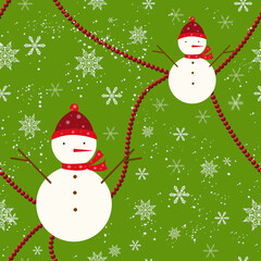 Seamless pattern on the theme of the new year and Christmas