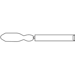 Digital png illustration of black chisel on transparent background