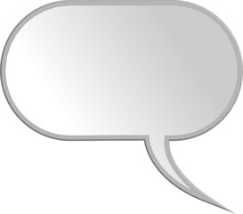 Digital png illustration of big speech bubble on transparent background
