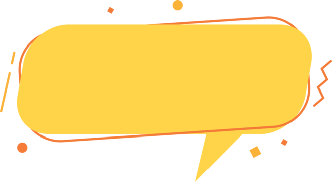 Digital png illustration of yellow speech bubble on transparent background - Powered by Adobe