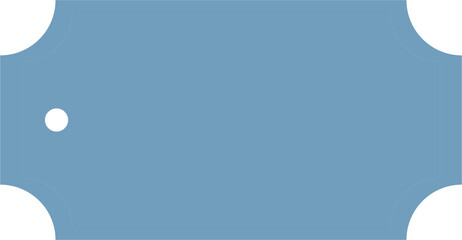 Digital png illustration of blue label with copy space on transparent background