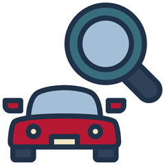 car service search find filled outline