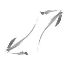 Digital png illustration of grey arrows on transparent background