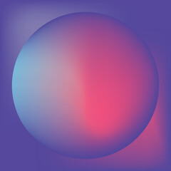 Digital png illustration of purple and pink abstract circular shape on transparent background