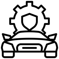 car repair garage maintenance gear protect simple line