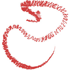 Digital png illustration of long twisted arrow on transparent background