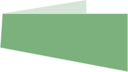 Digital png illustration of green bent sheet of paper on transparent background