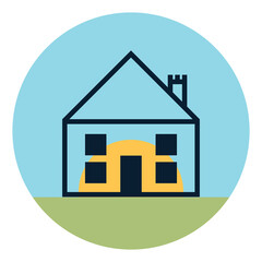 Digital png illustration of house symbol on transparent background