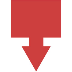 Obraz premium Digital png illustration of red arrow on transparent background