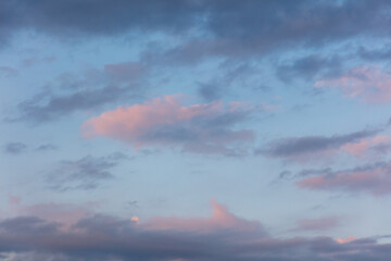Clouds in the sky at sunset