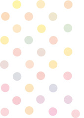 Digital png illustration of colourful pattern of repeated circles on transparent background