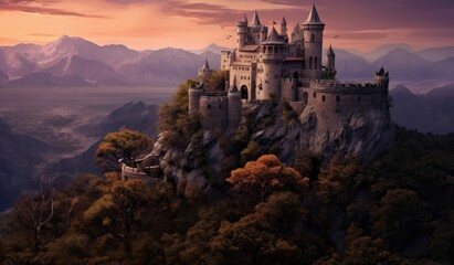 Old fairytale castle - obrazy, fototapety, plakaty