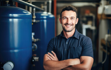Portrait of a plumber, small business owner