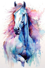 illustration of colored horse