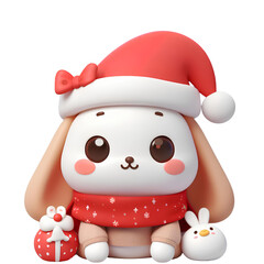 Fototapeta premium animal in christmas celebration