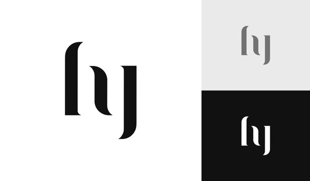 Letter HY initial monogram logo design