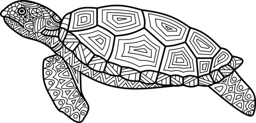 Mandala Zentangle animal hand drawn illustration