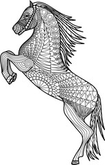 Mandala Zentangle animal hand drawn illustration