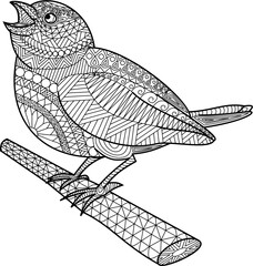 Mandala Zentangle animal hand drawn illustration