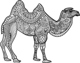 Mandala Zentangle animal hand drawn illustration