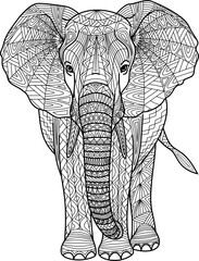 Mandala Zentangle animal hand drawn illustration