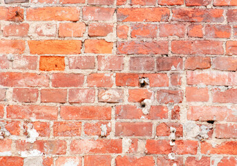 Red brick wall as an abstract background. Texture