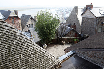 Detailed view of streets in the Mont Saint Michel - Normandy - France