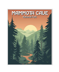Naklejka na ściany i meble Vector Art of Redwood National Park. Template of Illustration Graphic Modern Poster for art prints or banner design