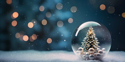 Fototapeta na wymiar Stunning Glass Ball Tree The Essence of Christmas Elegance