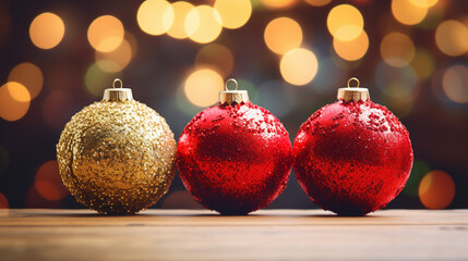 Opulent Adornments: Ornaments in Red and Gold, Generative AI