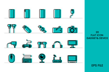 Simple Icon Gadget And Device Vector