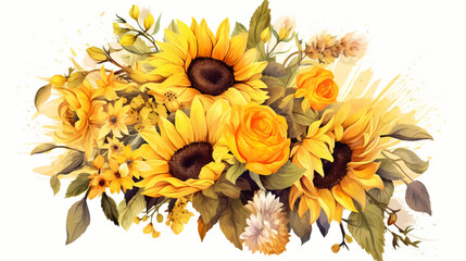 Bouquet of sunflowers