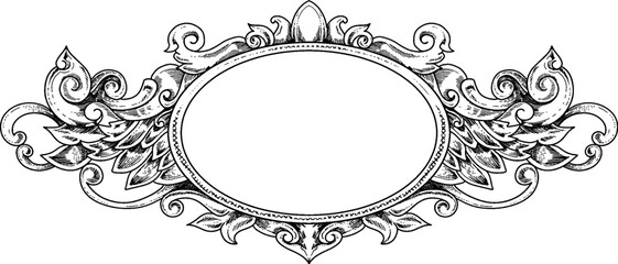 Vintage border floral and wedding ornament
