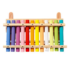 front view of xylophone musical instrument isolated on a white transparent background