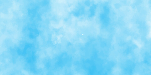 Obraz premium Defocused and blurry wet ink effect sky blue color watercolor background, blurred and grainy Blue powder explosion on white background, Fluffy, puffy, fresh and shiny clouds on a windy sky. 