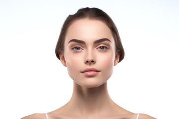 Woman face for skin care product