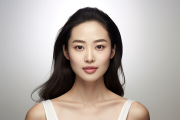 Naklejka premium Woman face for skin care product