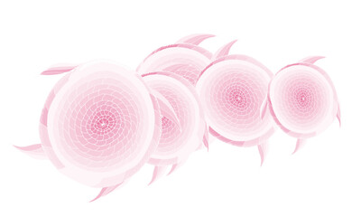 Gentle abstract background. Pink circles on a white background.